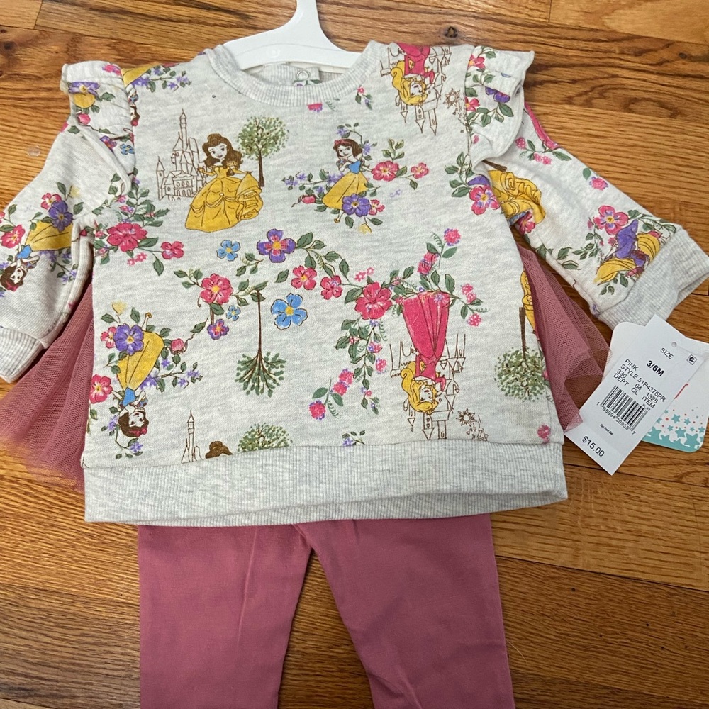 3-6 month baby girls Disney princess outfit.
